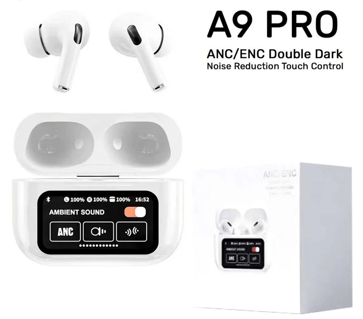 A9 Pro Apple Airpods ANC/ENC Noise Reduction, Led Display Touch Control