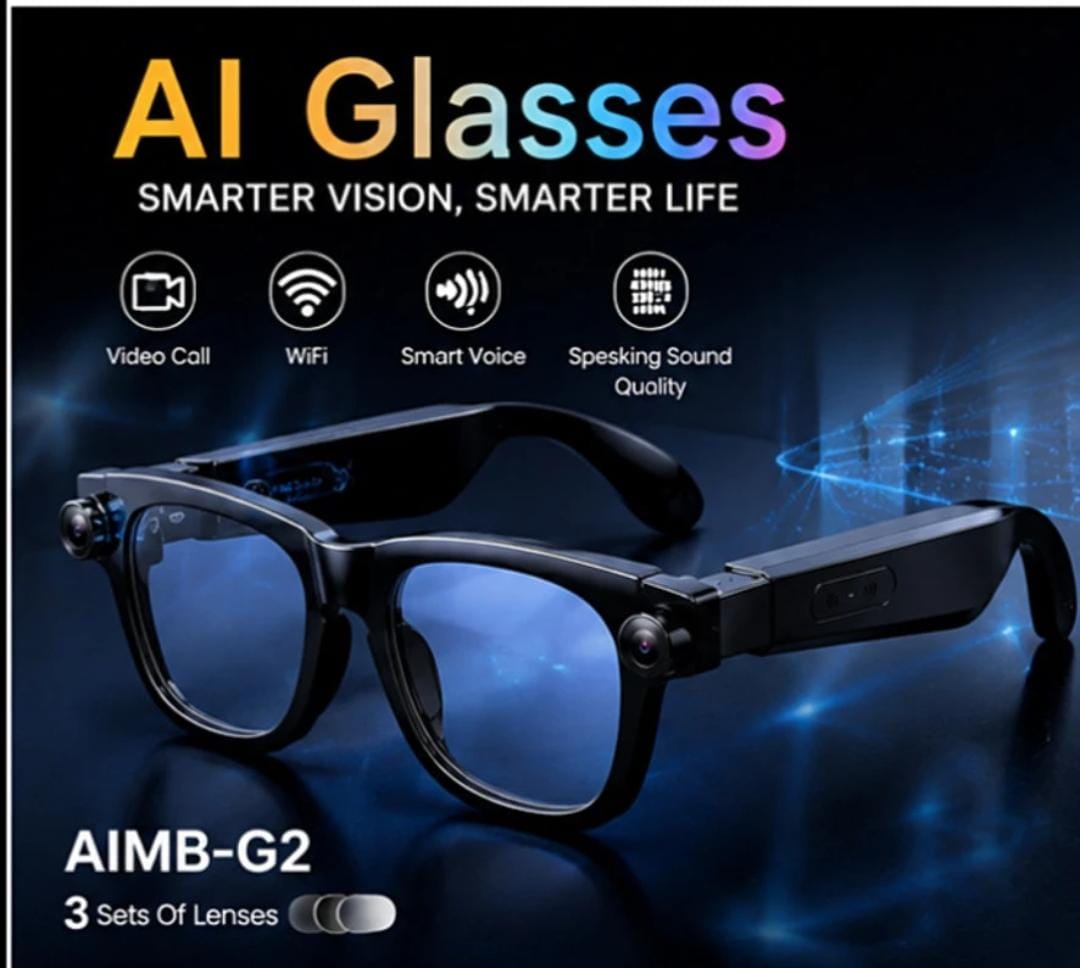 AIMB-G2 AI Smart Glasses with HD Camera & Bluetooth